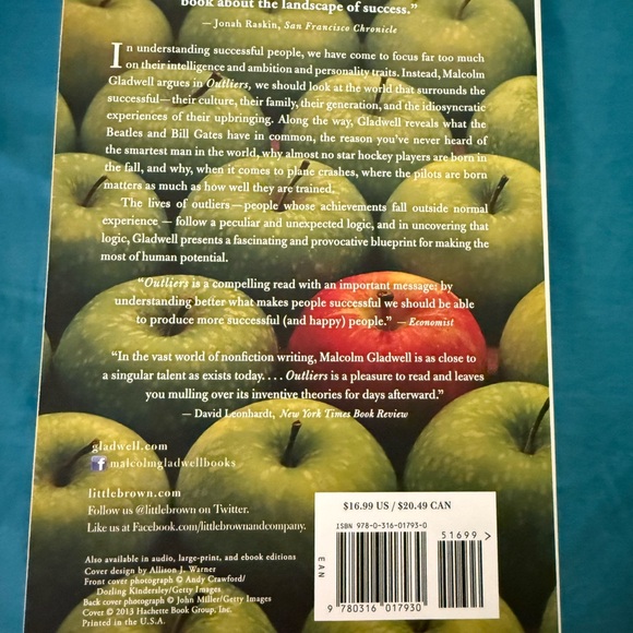 Outliers by Malcolm Gladwell Book - Picture 2 of 3